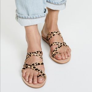 LOEFFLER RANDALL Sarie Calf Hair Sandal in Cheetah